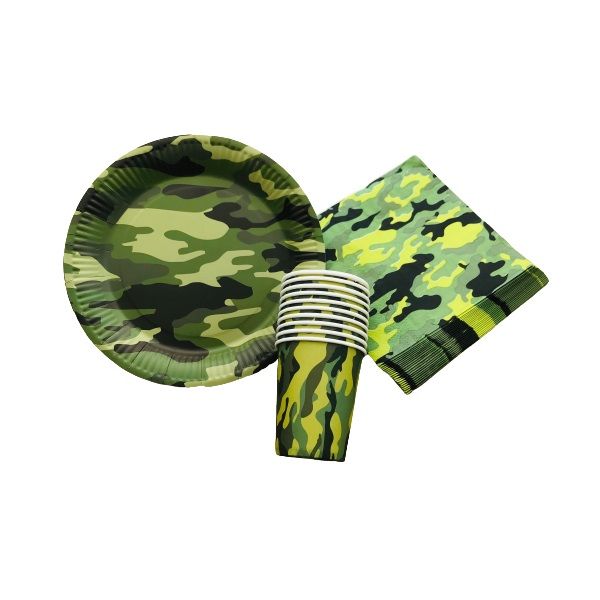 Camouflage Theme Party Pack - Serves 10