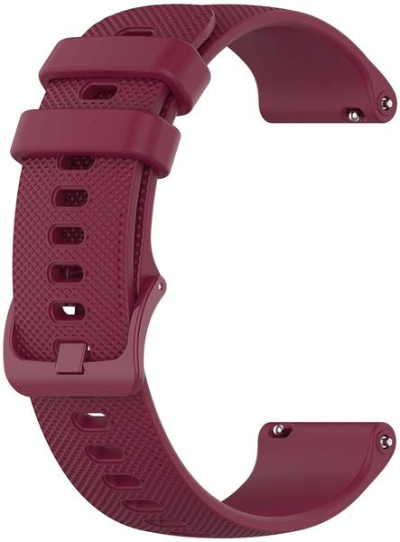 Silicone Strap for Garmin Vivoactive 4S Watch - Maroon (18mm)