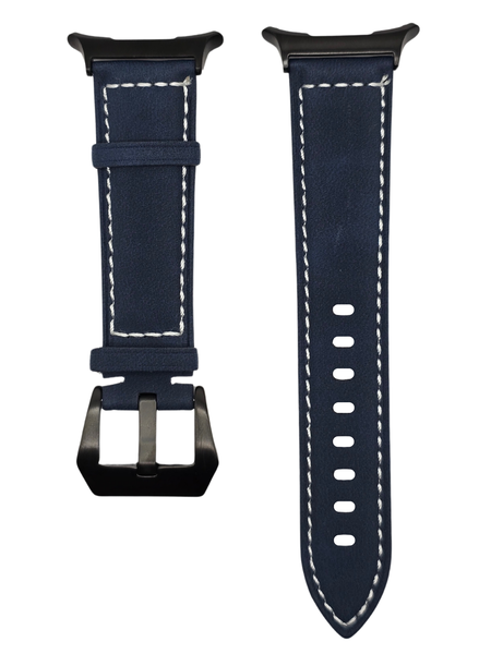 Suade Leather watch strap Compatible with Samsung Galaxy Watch Ultra-Navy
