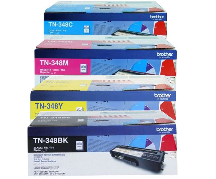 Brother TN-348 Toner Cartridge 4 Pack Set