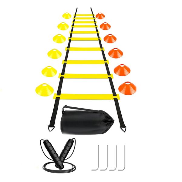 Outdoor Training Kit, Agility Soccer Ladder Cones for Training Equipment As