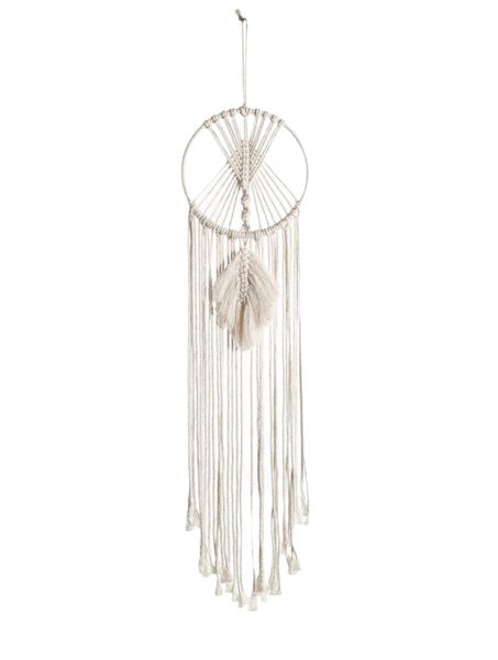 1pc Macrame Wall Hanging,White Boho Woven Wall Hanging Handcrafted