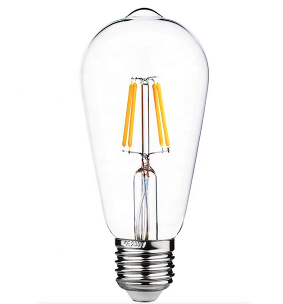 5 Pack - 4W Cool White E27 Filament Bulb ST64
