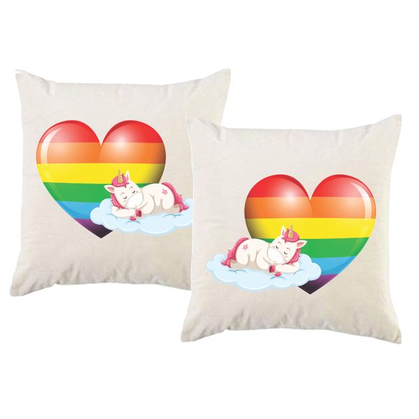 PepperSt – Scatter Cushion Cover Set – Unicorn Heart
