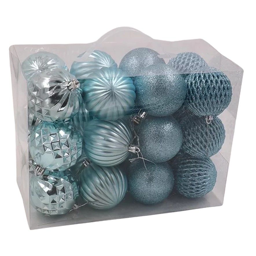 Plastic Decoration Christmas Balls Blue