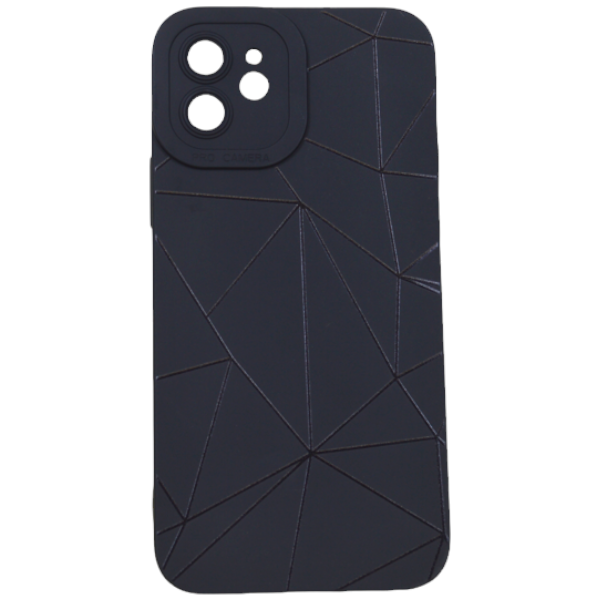 High Quality Abstract Shapes Design Phone Case For iPhone 13 Pro - Black