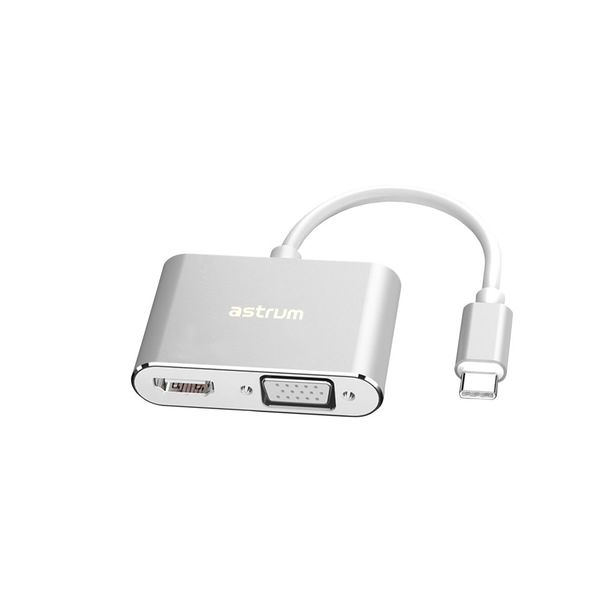 Astrum DA660 USB-C to VGA + 4K HDMI Adapter
