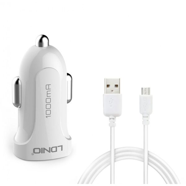 LDNIO DL-C17 Car Charger 5V/1A With Micro USB cable White