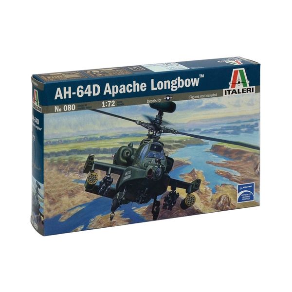 Italeri 1/72 AH-64 D Longbow Apache Helicopter Plastic Model Kit