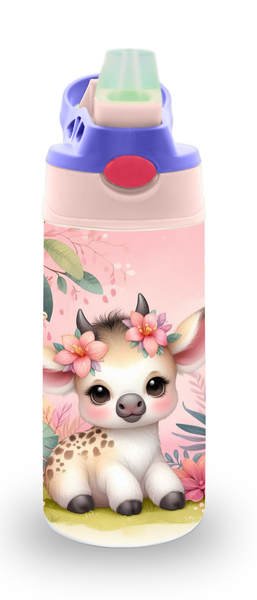 Girly Safari Animals Design 7 12oz Double walled Stainless Steel Bottle