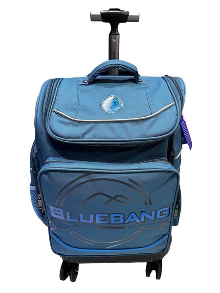 Hard Base Blue Bang Four Wheel Trolley School Bag &amp; Pencil Case