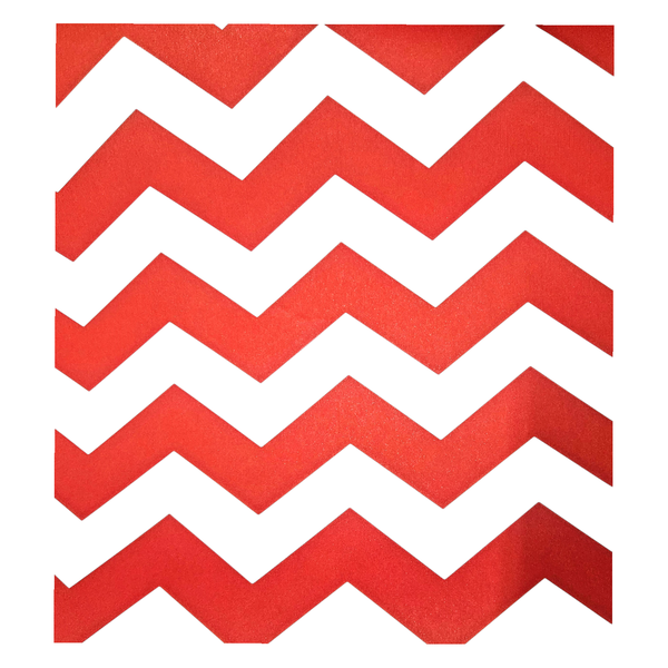 Red and White Chevron Wrapping paper - 10m roll