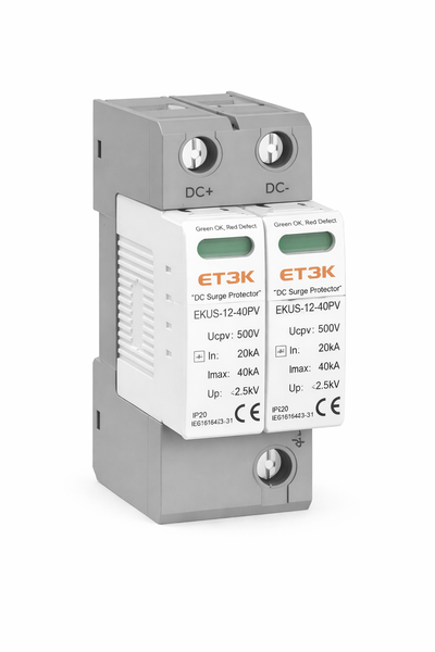 500V 2P DC Surge Protection Device Etek (SPD)