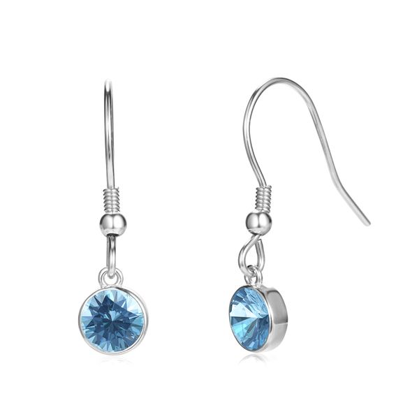 Crystalize 925 Silver March Birthstone Earring with Swarovski® Crystal