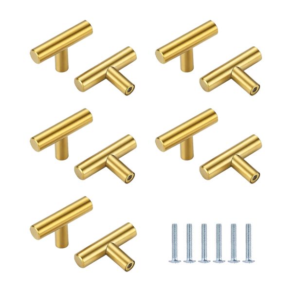 10Piece T Bar Cabinet Knobs 5CM Single Hole Cabinet Knob Cabinet Handles
