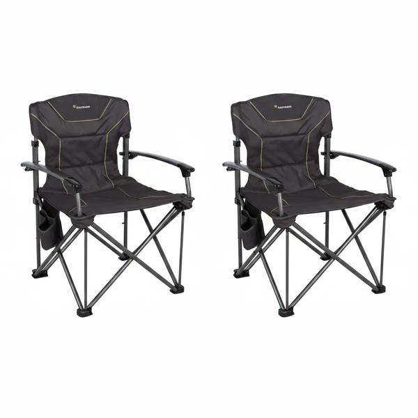 Kaufmann Foldable Titan King Chair - Sturdy Outdoor Seating - 2 Pack