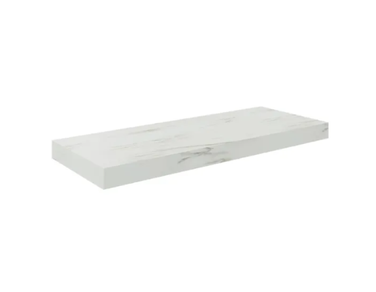 White Marble Floating Shelf, 600mm