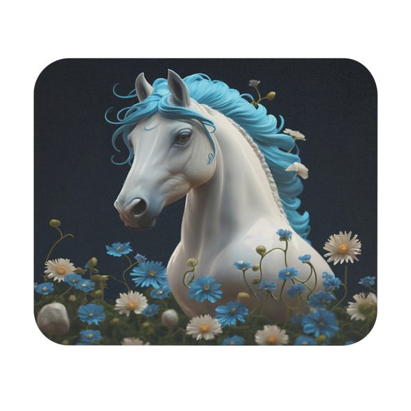 White Horse Mouse Pad