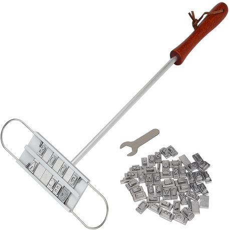 BBQ Meat Branding Iron with Changeable Letters Barbecue Steak Names Image