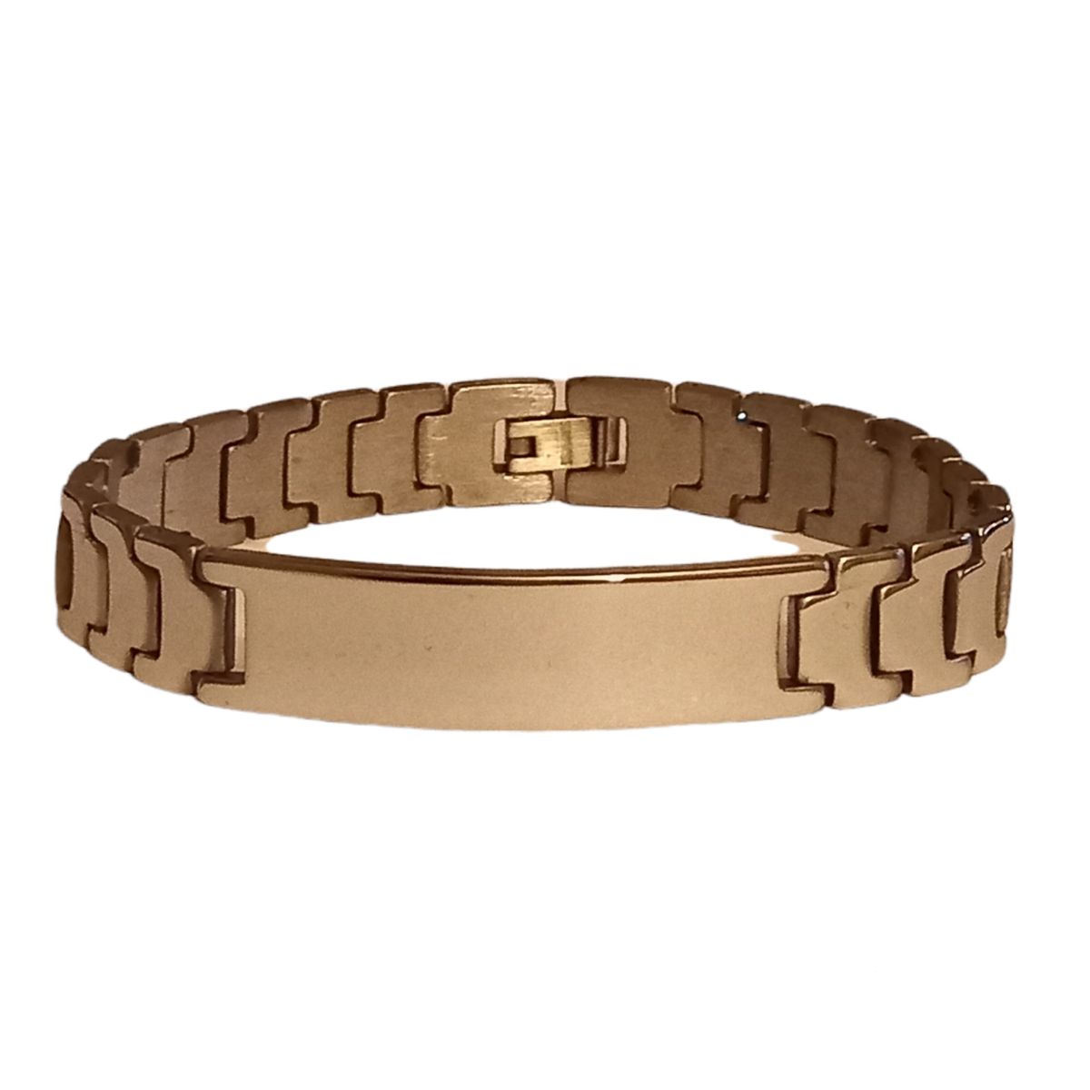 Mens Stainless Steel Gold Plated ID Bracelet Shop Today. Get it