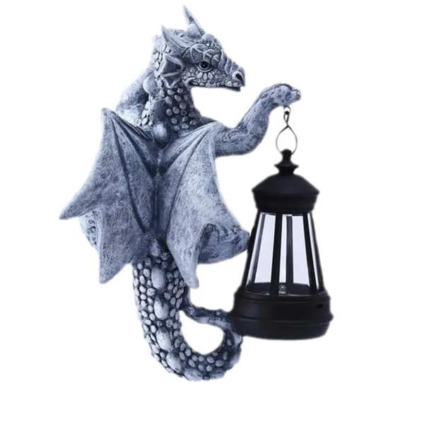 Outdoor Dragon Statue Solar Light Home Decor Patio Balcony Gift Men Women