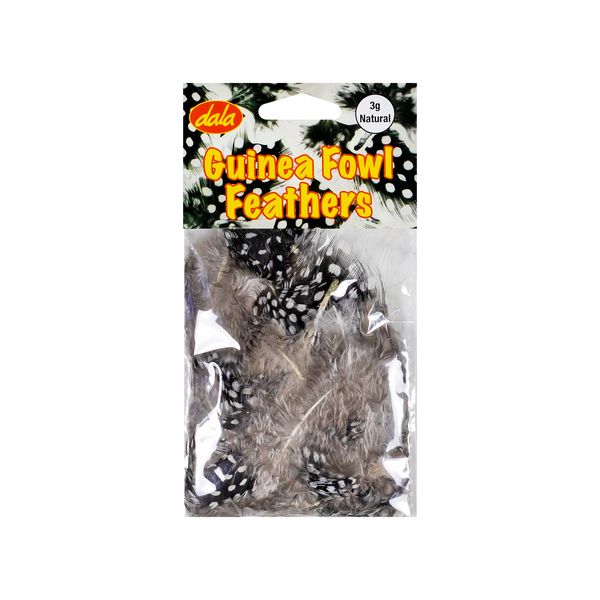 Dala Guinea Fowl Feathers 3g Black and White