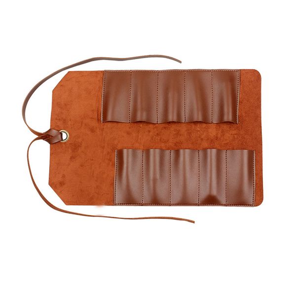 Leather Tool Roll-Up Bag Portable Pouch Woodworking Tools Storage Organizer