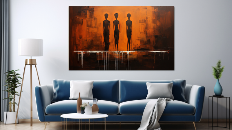 Canvas Wall Art - Ethereal Silhuettes Abstract - JT0216