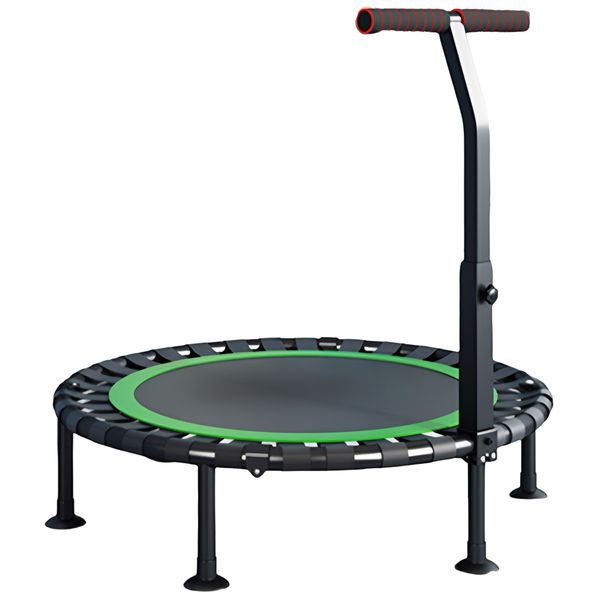 40" Mini Trampoline Adjustable Fitness Trampoline Bungee Rebounder Jumping