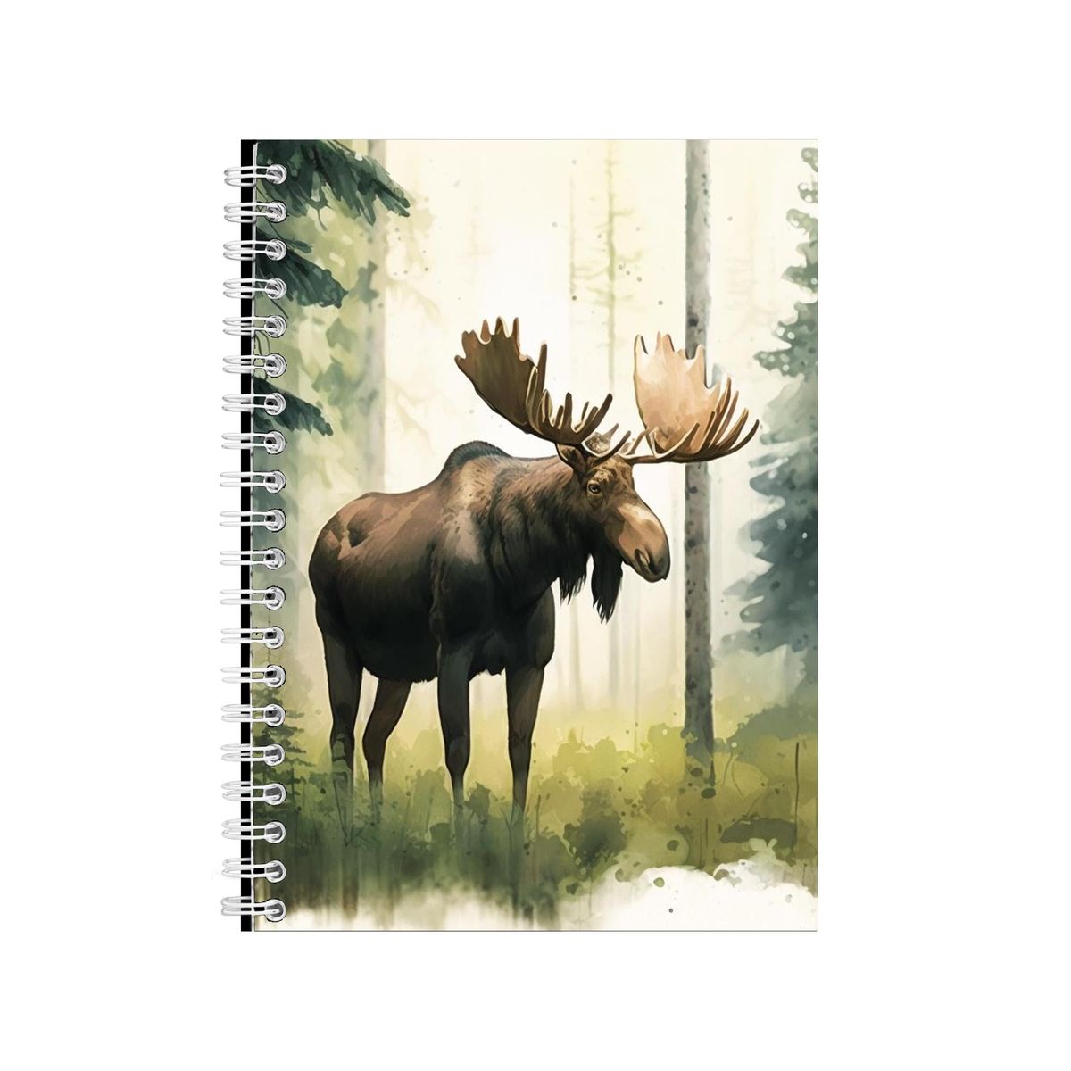 Painting Of A Moose In The Woods A5 Spiral Notepad Present | Shop Today ...