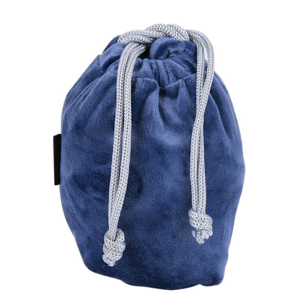 Press Inflatable Travel Neck Pillow Dark Blue