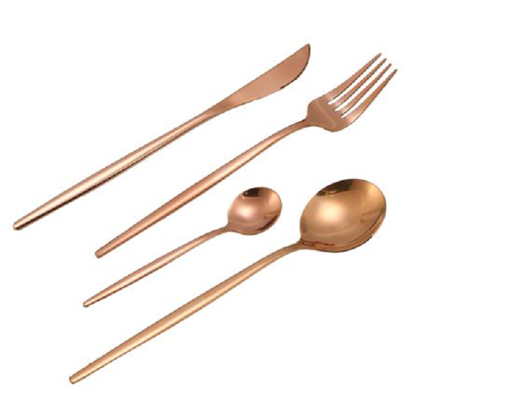 Finery - Sleek 24 Piece Cutlery Set - Rose Gold