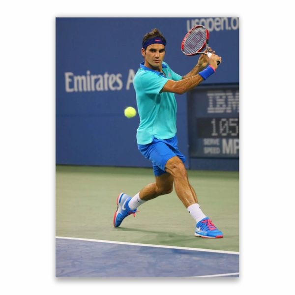 Roger Federer On Court Poster - A1