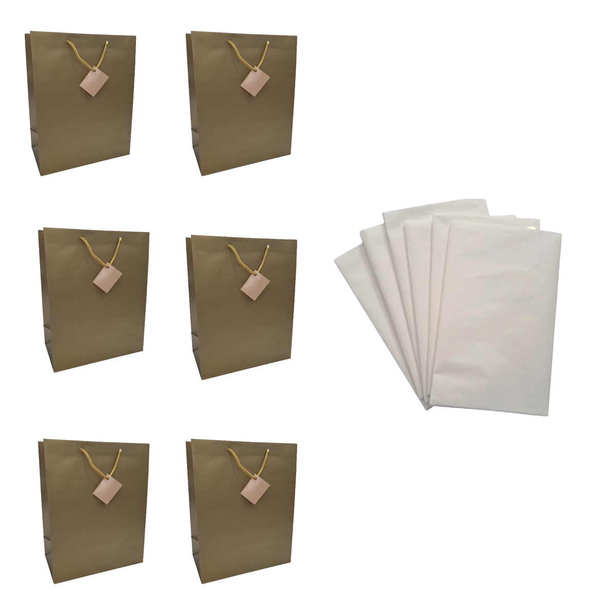 Gold Gift Bag & Tissue Paper Set 6 Bags Shop Today. Get it Tomorrow