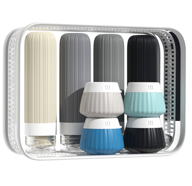 8-in-1Leak-Proof Multi-Color Silicone Travel Dispenser Bottle Set