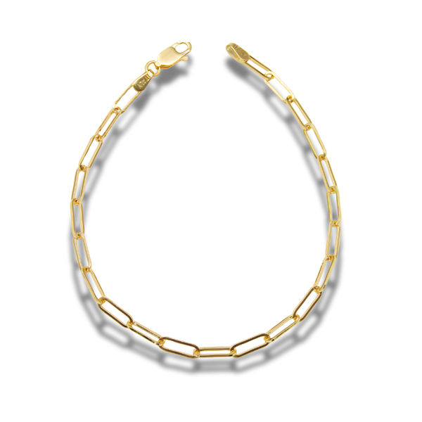 Morrisons Gia 9k Yellow Gold Paperclip-Link Italian Bracelet