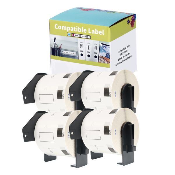 INKWAREHOUSE DK-11209 Small Address Labels 62mm x 29mm X 4