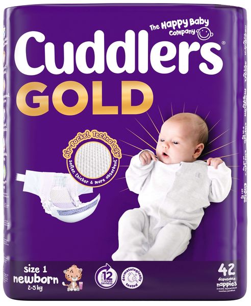 CUDDLERS GOLD Size 1 NEWBORN Value Pack 42