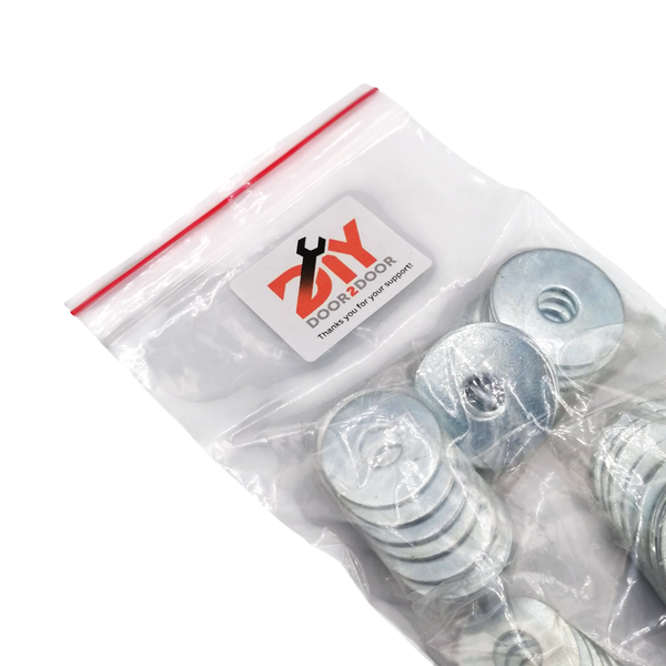 40Pcs M-8mm Assorted Steel Fender Washer Pack
