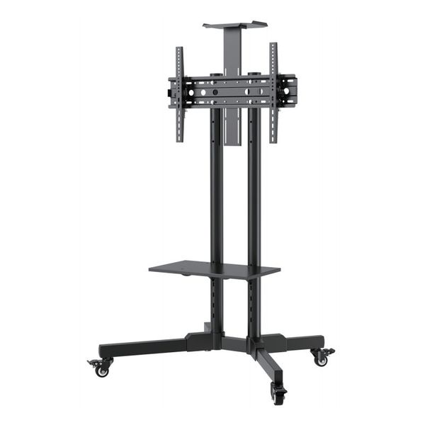 32-65 Inch, Adjustable Height And Tilt Angle Portable TV Stand With Wheels