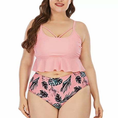 Plus size two piece cheap bikini