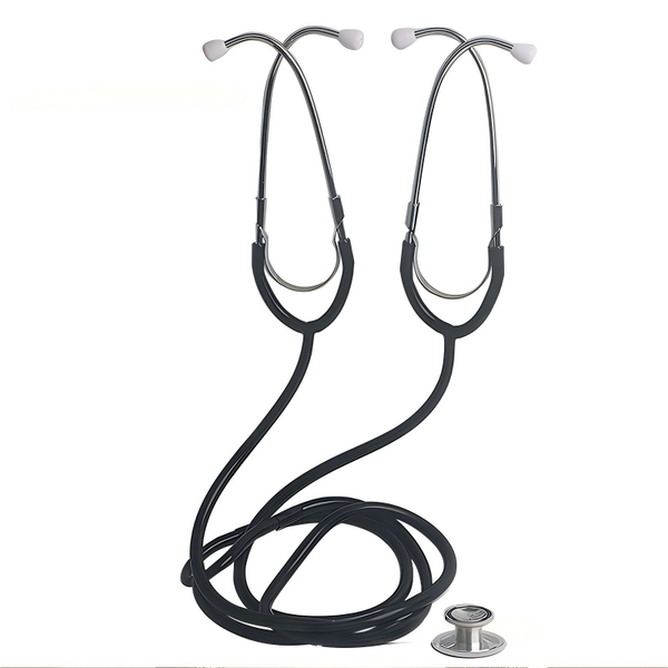 Dual ear hanging dual listening teaching stethoscope