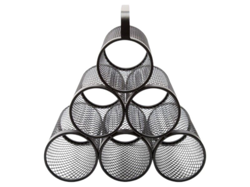 5 Five Simply Smart Black Metal Wine Rack