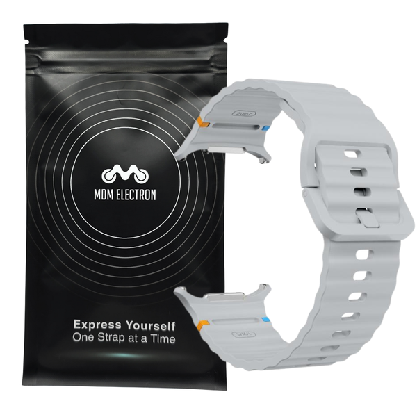 Wave Stitched Strap Compatible With Samsung Galaxy Ultra-Light Grey
