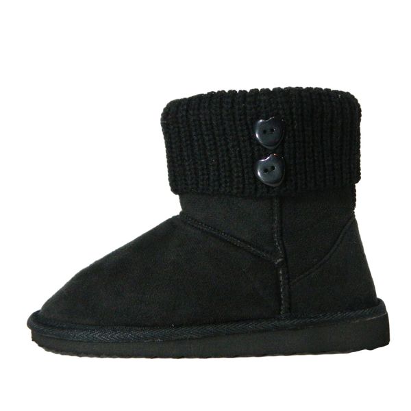 Girls Cozy &amp; Warm Booties with Knitted Top