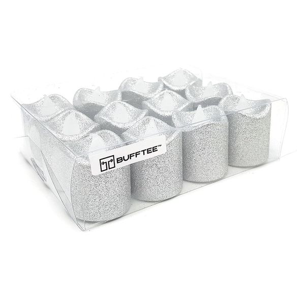 Bufftee Diwali LED Candles Flameless - Electric Candles 12piece GREY
