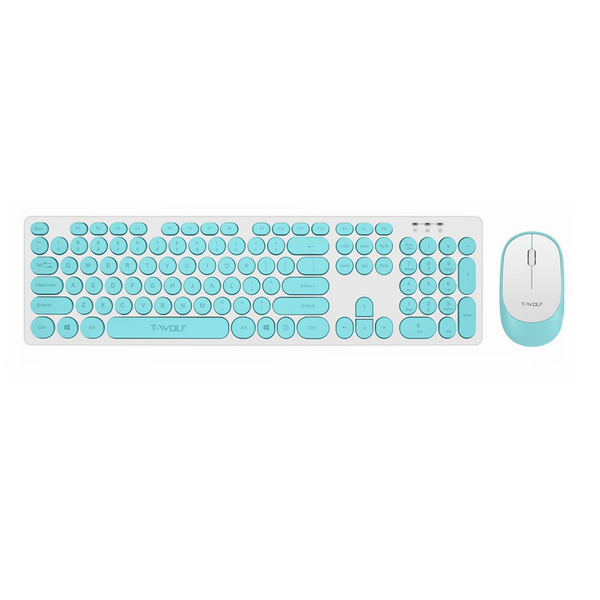 T-Wolf Retro Punk Wireless Keyboard and Mouse Set GG-TF770