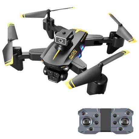 KY605s - HD Trio Camera Drone With One Click Aerial Stunts - Black/Yellow Image