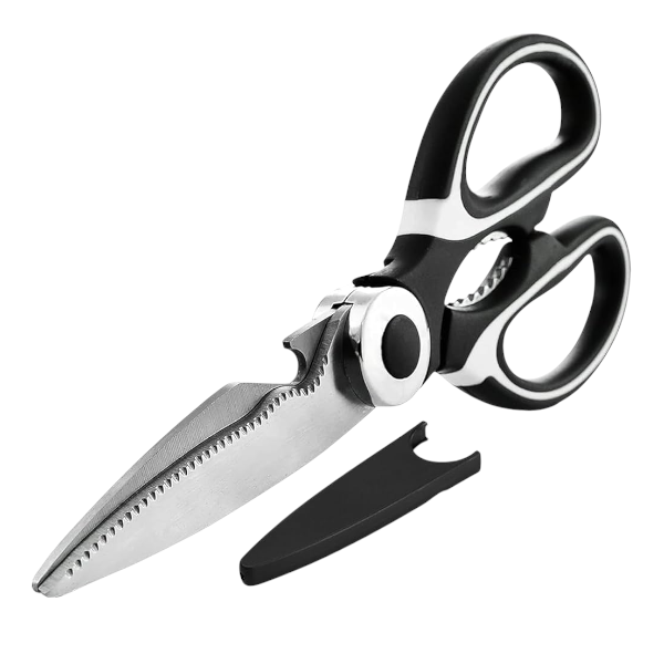 Multi-purpose Kitchen Shears with Protective Cover - Black
