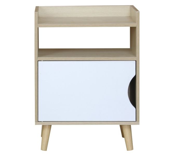 Bedside Cabinet White Oak 300 x 400 x 550 mm